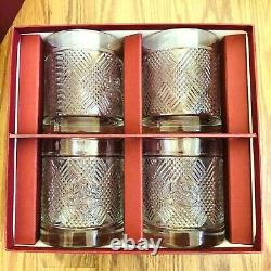 SET 4 New in Box RALPH LAUREN Safari Double Old Fashioned Rocks Whiskey Glasses