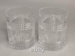 SET OF 2 RALPH LAUREN GLEN PLAID Crystal Double Old Fashioned Whiskey Glass