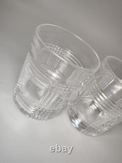 SET OF 2 RALPH LAUREN GLEN PLAID Crystal Double Old Fashioned Whiskey Glass