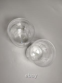 SET OF 2 RALPH LAUREN GLEN PLAID Crystal Double Old Fashioned Whiskey Glass