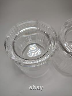 SET OF 2 RALPH LAUREN GLEN PLAID Crystal Double Old Fashioned Whiskey Glass