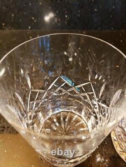 SET OF 2 WATERFORD Crystal LISMORE Double Old Fashioned Glasses Panel Base