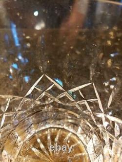 SET OF 2 WATERFORD Crystal LISMORE Double Old Fashioned Glasses Panel Base