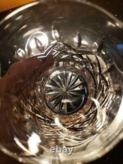 SET OF 2 WATERFORD Crystal LISMORE Double Old Fashioned Glasses Panel Base