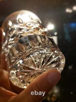 SET OF 2 WATERFORD Crystal LISMORE Double Old Fashioned Glasses Panel Base