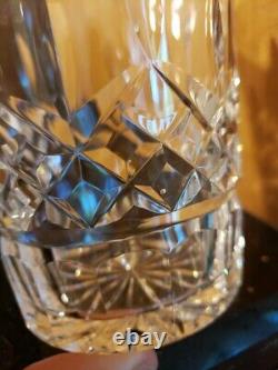 SET OF 2 WATERFORD Crystal LISMORE Double Old Fashioned Glasses Panel Base