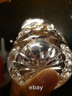 SET OF 2 WATERFORD Crystal LISMORE Double Old Fashioned Glasses Panel Base
