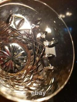 SET OF 2 WATERFORD Crystal LISMORE Double Old Fashioned Glasses Panel Base