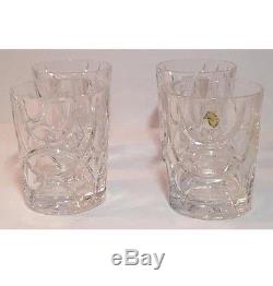 SET OF 4 Ralph Lauren CRYSTAL GLASSES DOUBLE OLD FASHIONED $400 NEW