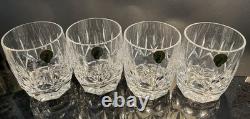 SET OF 4 WATERFORD 4-1/8 WESTHAMPTON DOUBLE OLD FASHIONED WHISKEY GLASSES 12 oz