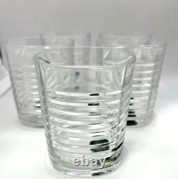 SET OF 5 RALPH LAUREN Lead Crystal METROPOLIS DOUBLE OLD FASHIONED GLASSES