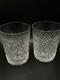 SET of 2 VTG WATERFORD Crystal ALANA Double Old Fashioned Glasses 4 3/8 Tumbler