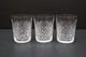 SET of 3 VTG WATERFORD Crystal ALANA Double Old Fashioned Glasses 4 3/8 Tumbler
