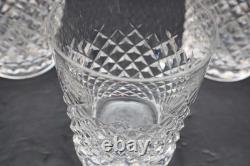 SET of 3 VTG WATERFORD Crystal ALANA Double Old Fashioned Glasses 4 3/8 Tumbler