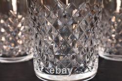 SET of 3 VTG WATERFORD Crystal ALANA Double Old Fashioned Glasses 4 3/8 Tumbler