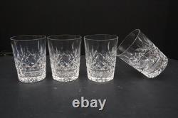 SET of 4 Waterford Crystal Lismore VTG DOF Double Old Fashioned Glasses Tumblers