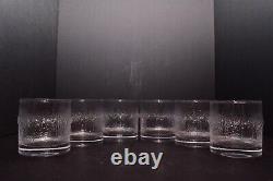 SET of 6 Vtg Mcm Iittala Niva Double Old Fashioned Cocktail Glasses Tumblers DOF