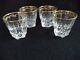 Saint Louis cut crystal Excellence 4 double old fashioned tumblers gold France