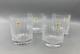 Sasaki Ellessee crystal double old fashioned rocks glasses set of 4 with labels