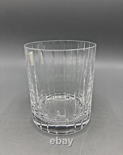 Sasaki Ellessee crystal double old fashioned rocks glasses set of 4 with labels