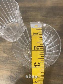 Sasaki Ellessee crystal double old fashioned rocks glasses set of 4 with labels