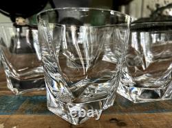 Set 10 Cristal Sevres France Mila Double Old Fashioned Glasses Signed XLNT HTF