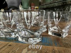 Set 10 Cristal Sevres France Mila Double Old Fashioned Glasses Signed XLNT HTF