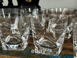 Set 10 Cristal Sevres France Mila Double Old Fashioned Glasses Signed XLNT HTF