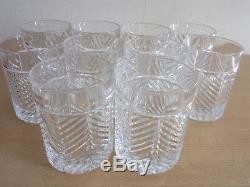 Set 10 Ralph Lauren Herringbone Dbl Double Old fashioned Hi Ball crystal glasses