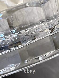 Set 2 Vintage Rare IRISH Waterford LISMORE Double Old Fashioned Crystal Glasses