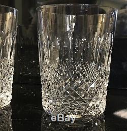 Set 2 Waterford Crystal Colleen Double Old Fashioned Tumblers Whiskey Glasses