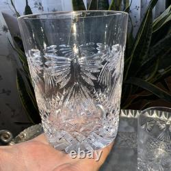 Set 2 Waterford Crystal Millennium Peace Whiskey Double Old Fashioned Glasses