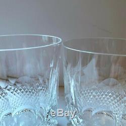 Set 3 Waterford Crystal Colleen Double Old Fashioned Tumblers Whiskey Glasses
