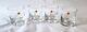 Set 4 DANSK PYRAMID Crystal Glass Double Old Fashion Scandinavian Modern NIB NOS
