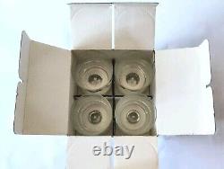 Set 4 DANSK PYRAMID Crystal Glass Double Old Fashion Scandinavian Modern NIB NOS