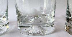 Set 4 DANSK PYRAMID Crystal Glass Double Old Fashion Scandinavian Modern NIB NOS