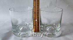Set 4 DANSK PYRAMID Crystal Glass Double Old Fashion Scandinavian Modern NIB NOS