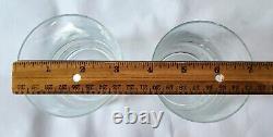 Set 4 DANSK PYRAMID Crystal Glass Double Old Fashion Scandinavian Modern NIB NOS