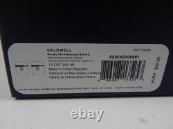 Set 4 RALPH LAUREN Crystal CALDWELL Whiskey Double Old Fashioned Glasses with Box