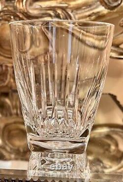 Set 4 Vintage Waterford Clarion Double Old Fashioned Crystal Glasses 4 1/2 In