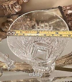 Set 4 Vintage Waterford Clarion Double Old Fashioned Crystal Glasses 4 1/2 In