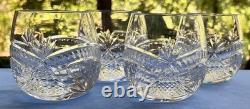 Set 4 Waterford Crystal Seahorse Nouveau Double Old Fashioned Tumblers Glasses
