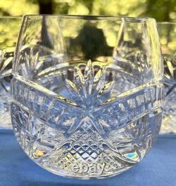 Set 4 Waterford Crystal Seahorse Nouveau Double Old Fashioned Tumblers Glasses