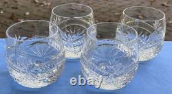 Set 4 Waterford Crystal Seahorse Nouveau Double Old Fashioned Tumblers Glasses