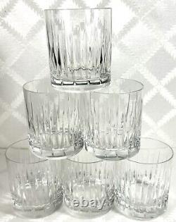 Set / 6 Double Old Fashioned Tumblers Miller Rogaska SOHO Vertical Cuts Crystal