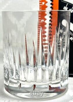 Set / 6 Double Old Fashioned Tumblers Miller Rogaska SOHO Vertical Cuts Crystal