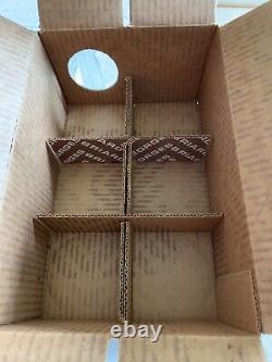Set 6 Georges Briard Gold Triangles Double Old-Fashioned Glasses In Original Box