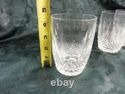 Set 6 Waterford Colleen 4.5 Clear Cut Crystal Double Old Fashioned Glasses VGC