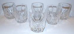 Set 6 Waterford Marquis Brookside 4 3/8 Oversized Double Old Fashioned Glasses