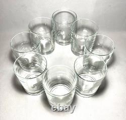 Set (8) Different Etched HORSE BREEDS 12 Oz. DOUBLE OLD FASHIONED GLASSESFrance